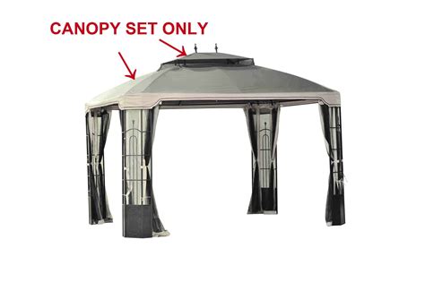 sunjoy    ft replacement canopy cover   gzpst deluxe bay window gazebo light