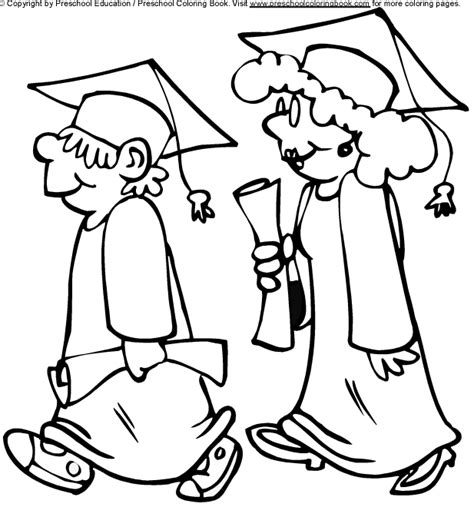 wwwpreschoolcoloringbookcom graduation coloring page