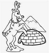 Coloring Pages Reindeer Winter Igloo Clip Printable Buildings Architecture Color Near Wonderland Kids Filminspector Print Drawing Holiday Artistic Skills Enjoy sketch template