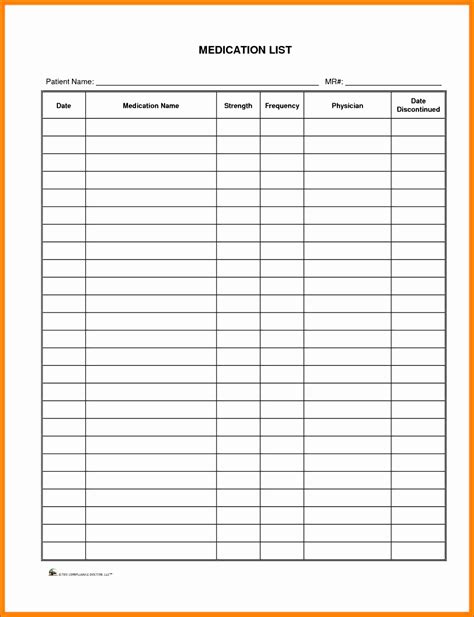 ms excel patient medication log template excel templates