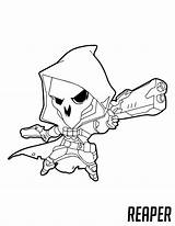 Overwatch Coloring Pages Reaper Kids Cute Bestcoloringpagesforkids Sheets Chibi Printable Imagenes Colouring Spray Getdrawings Easy sketch template