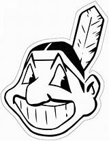 Cleveland Indians Logo Coloring Pages Stencil Baseball Cavaliers Wahoo Chief Printable Logos Mlb Browns Decal Indianer Indian Color Popular Decals sketch template