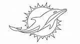 Dolphin Miami Dolphins Hurricanes Redskins Abrir Coloring sketch template