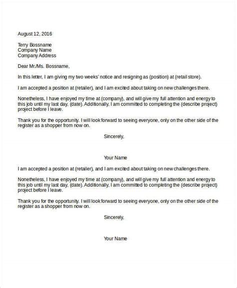 basic resignation letter template 17 free word pdf documents