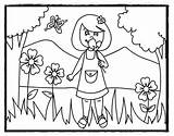 Printable Smelling Kindergarten Kids sketch template