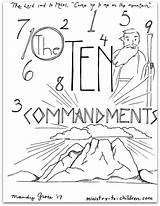Commandments Commandment Moses sketch template