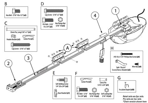 parts  genie excelerator garage door opener dandk organizer