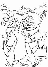 Coloring Timon Lion King Pages sketch template