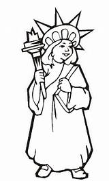 Statue Liberty Coloring Pages Drawing Outline Clipartmag sketch template