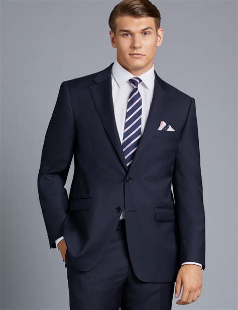 mens navy twill classic fit suit hawes curtis
