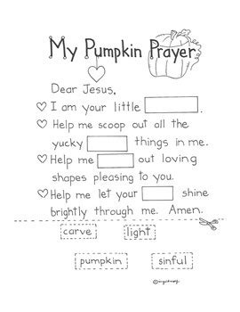 pumpkin prayer  ingrids art teachers pay teachers