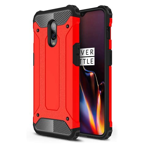 military defender shockproof case  oneplus  red