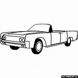 Lincoln Continental Pages 1961 Convertible Cars Thecolor Coloring sketch template