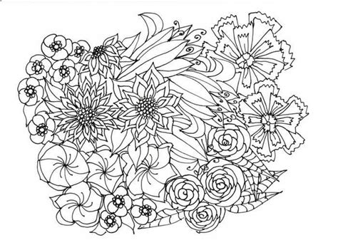 flower coloring pages  adults printable  coloring sheets