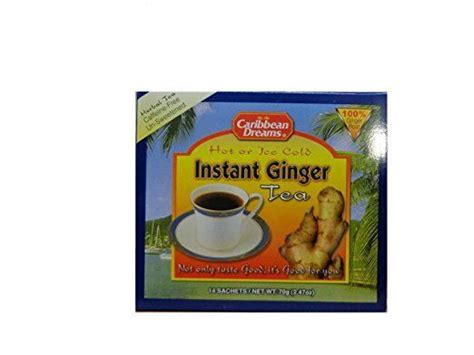 Caribbean Dreams Instant Ginger Tea Un Sweetened 14 Sachets For Sale