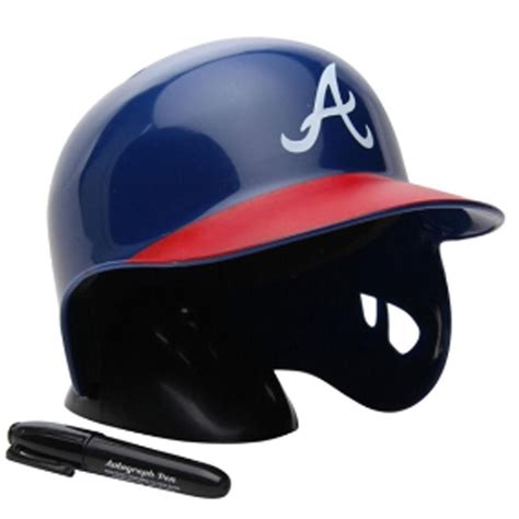mlb atlanta braves mini rawlings batting helmet   package   batting helmet