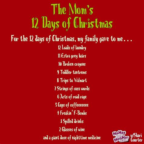 Funny 12 Days Of Christmas Lyrics For Adults Youtube Printable Online