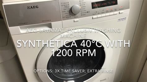 aeg washing machine synthetica  youtube