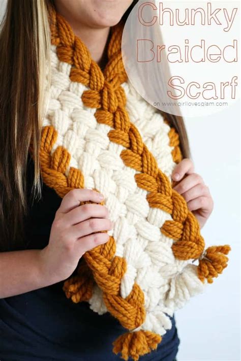 chunky braided scarf girl loves glam