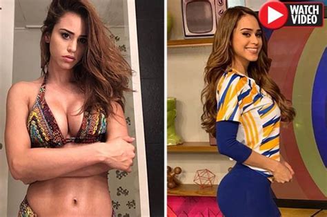 Yanet Garcia Instagram Weather Girl Risks Wardrobe Fail In Skirt