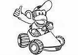 Mario Kart Coloring Kong Diddy Pages Kids Drawing Color Printable Characters Fans Adult Group Paintingvalley Template Justcolor sketch template