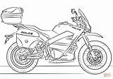 Coloring Police Motorcycle Pages Printable Drawing sketch template