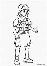 Scout Girl Coloring Pages Brownie Cool2bkids Kids Printable Scouts Template sketch template