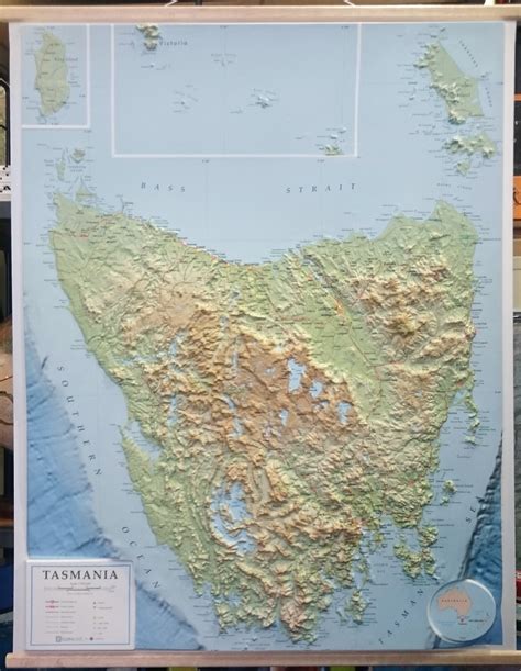 physical map  tasmania australia images   finder