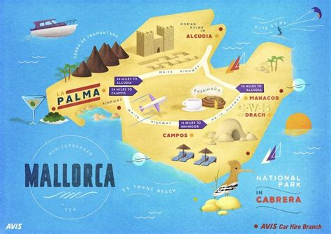 avis map  mallorca spain     squeeze  visit beautiful beaches  hikes menorca