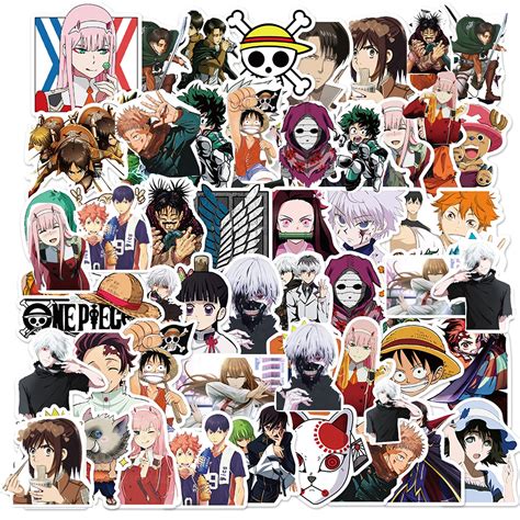 japanese anime mixed stickerspopular classic stickers pcs waterproof