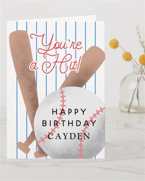baseball birthday cards printable