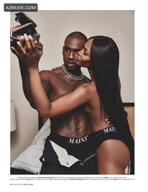 Naomi Campbell Sexy And Topless Topless With Rapper Skepta For Gq Uk Aznude