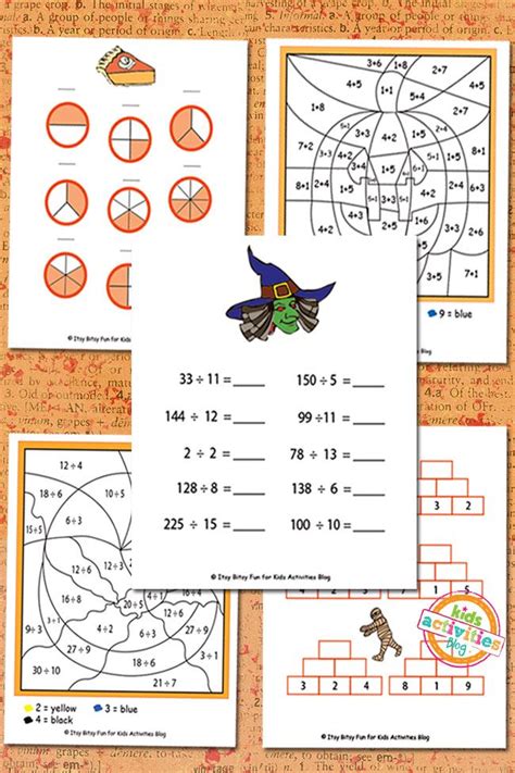 halloween math worksheets  kids printable halloween math