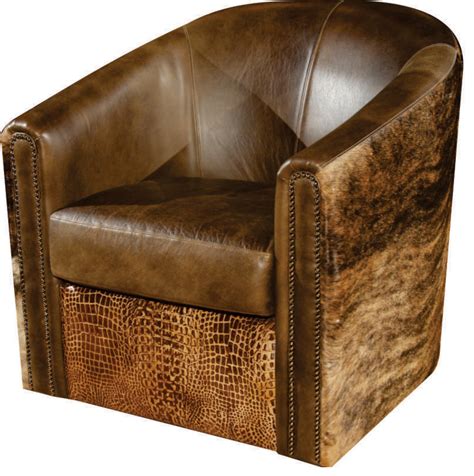 rustic swivel tub accent chair southwestern armchairs  accent