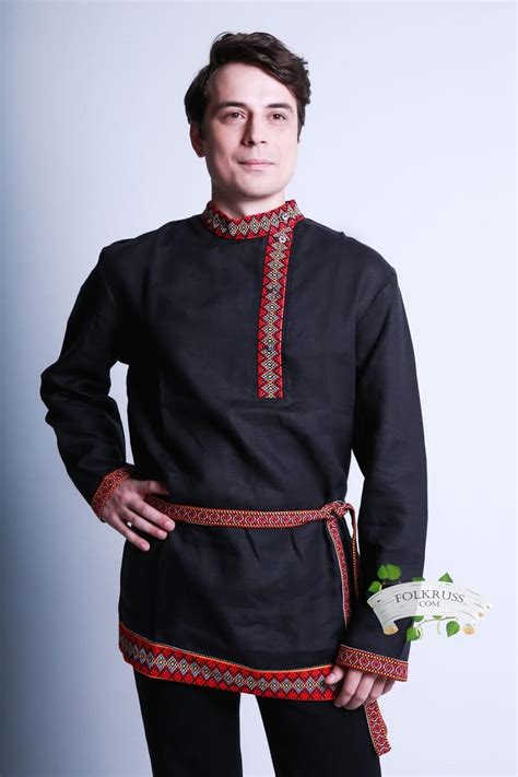 traditional russian slavic linen shirt kosovorotka yaroslav folk russian clothing store