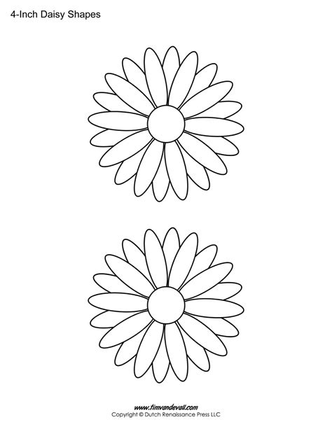 printable daisy flower template  scissors  cut   patterns