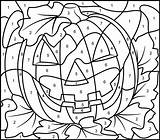 Halloween Number Color Pages Printable Pumpkin Coloring Math Hard Printables Worksheets Kids Numbers Online Fall Worksheet Romero Britto Jack Lantern sketch template