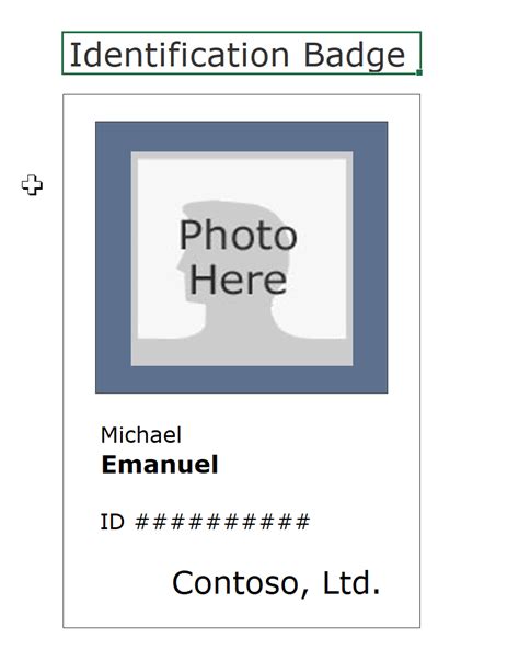 employee id badge template   selfieaccounting