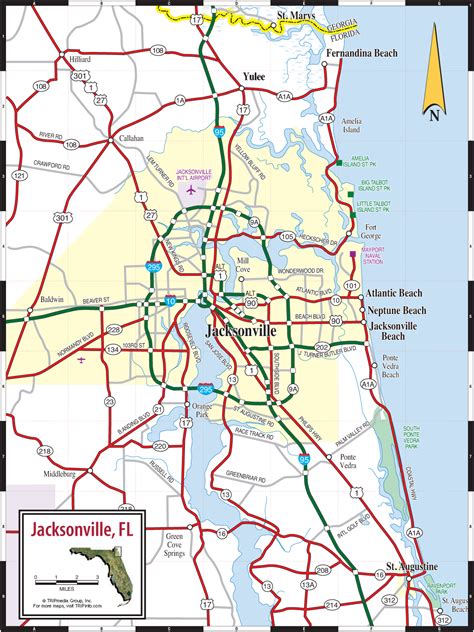 map  jacksonville florida travelsmapscom