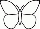 Butterfly Coloring Pages Easy Drawing Simple Butterflies Kids Template Clipart Printable Drawings Clip Outline Sketch Crafts Color Geometric Craft Colouring sketch template