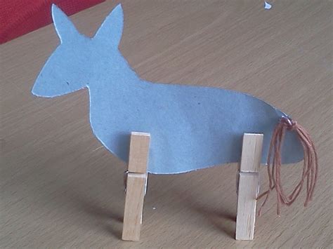 flame creative childrens ministry peg leg donkeys palm sunday craft