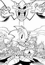 Sonic Pages Hedgehog Coloring Color Cartoon Printable Characters Back Print sketch template