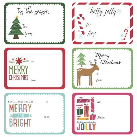 fun christmas gift tag printables printableecom