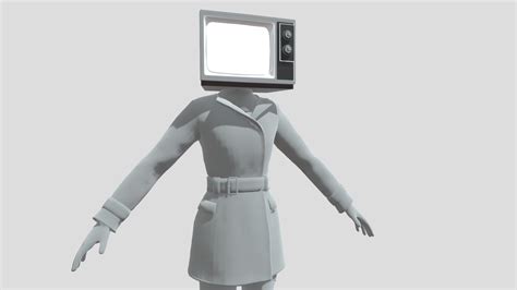 tv woman skibidi toilet full rigged 3d model by sketchboi