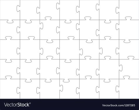 jigsaw puzzle template  pieces royalty  vector image