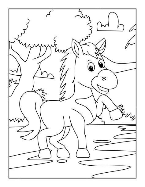 premium vector printable horse coloring pages  kids
