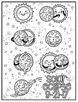 Eclipse Solar Coloring Sheet Subject sketch template