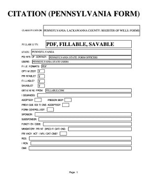 citation form fill  printable fillable blank pdffiller