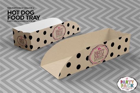 hot dog tray packaging mockup packaging mockup party packs party