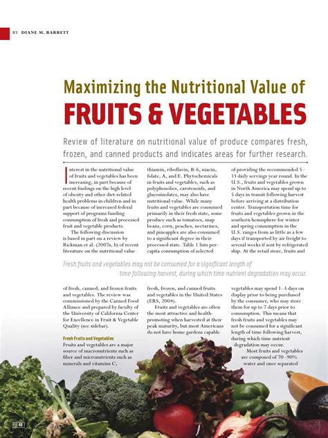 maximizing  nutritional   fruits  vegetables
